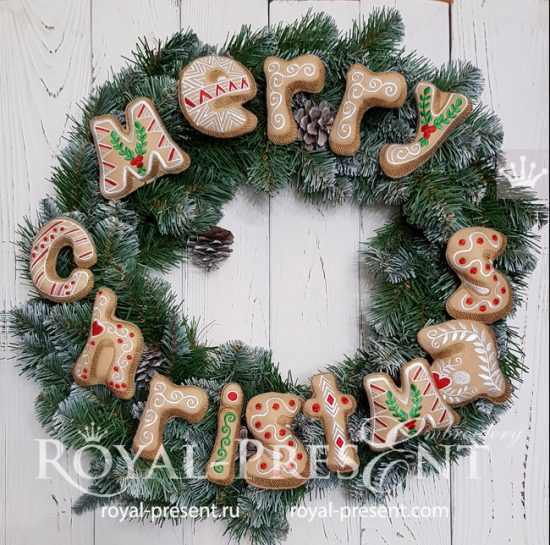 Дизайны машинной вышивки Рождественские Пряники