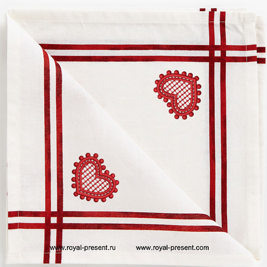 Дизайн для машинной вышивки бесплатно Ажурное сердечко