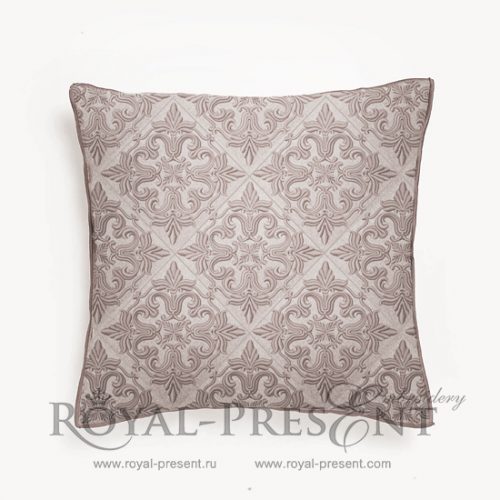 Дизайн машинной вышивки Квилт блок бежевый