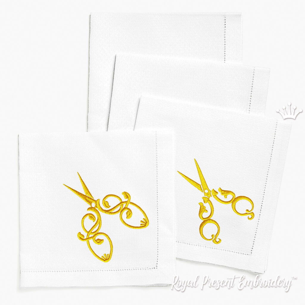 Дизайны машинной вышивки Ножницы