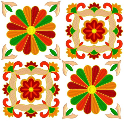 Дизайн машинной вышивки бесплатно Два декоративных элемента