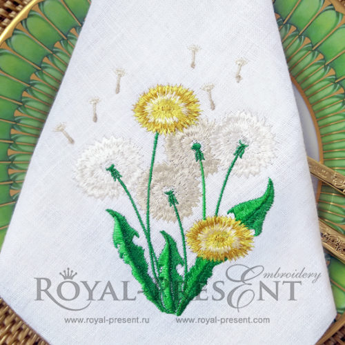 Дизайн машинной вышивки Букет из одуванчиков