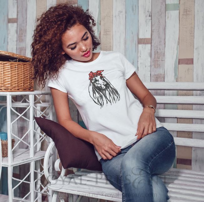 Дизайн для машинной вышивки Элегантная борзая