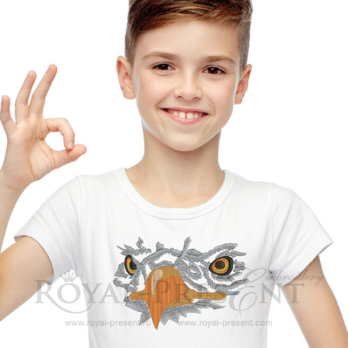 Дизайн для машинной вышивки Голова орла