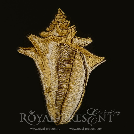 Дизайн для машинной вышивки Морская ракушка