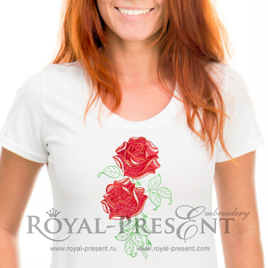 Дизайн для машинной вышивки Розы