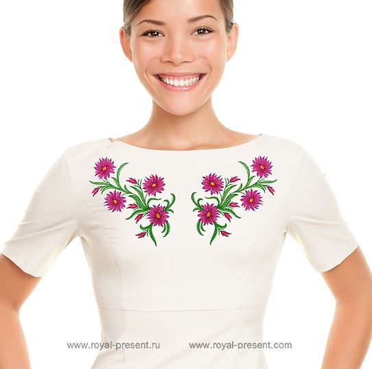 Дизайн для машинной вышивки Садовые цветы