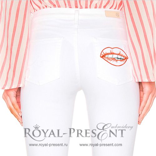 Бесплатный Дизайн машинной вышивки Губы