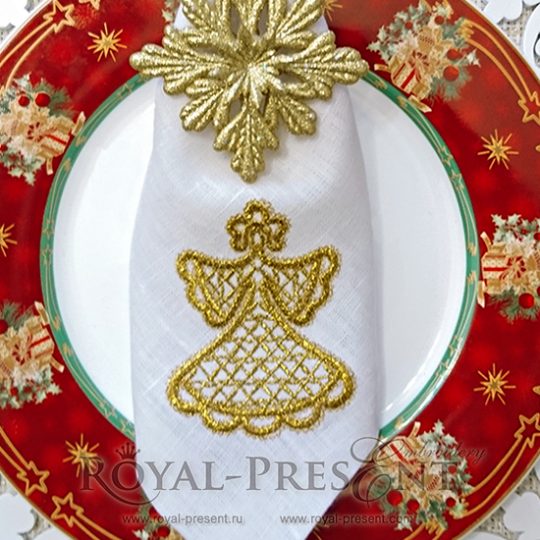 Дизайн Машинной Вышивки Кружевная Снегурочка