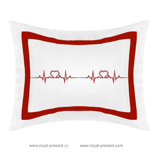 Дизайн машинной вышивки бесплатно Кардиограмма любви