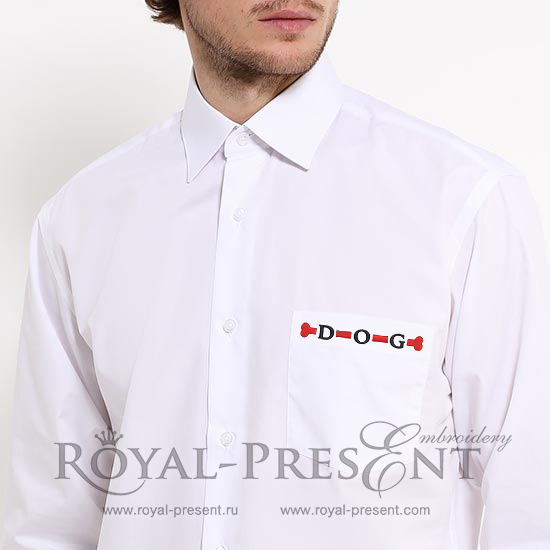 Дизайн машинной вышивки бесплатно надпись DOG