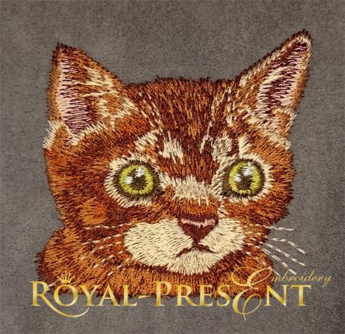 Дизайн машинной вышивки Кот в кармане