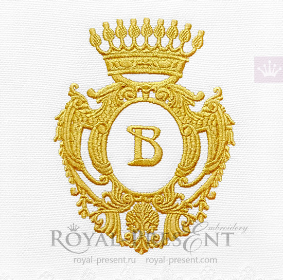 Дизайн машинной вышивки Средневековая рамка для монограммы