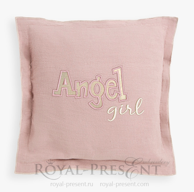 Дизайн машинной вышивки - Аппликация "Девочка Ангел;