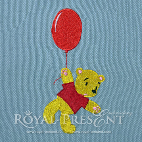 Дизайн машинной вышивки бесплатно Винни Пух