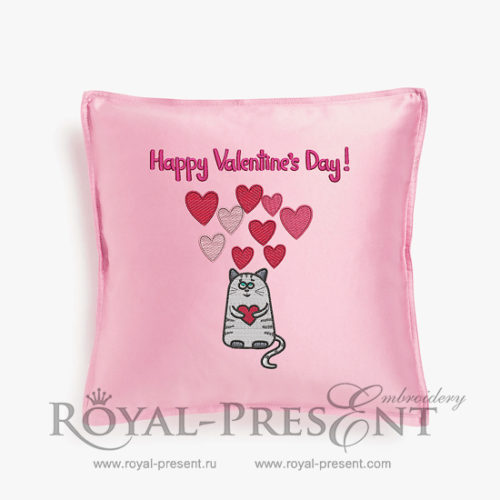 Дизайн машинной вышивки День Святого Валентина