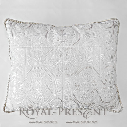 Дизайн машинной вышивки для квилта Растительный декор