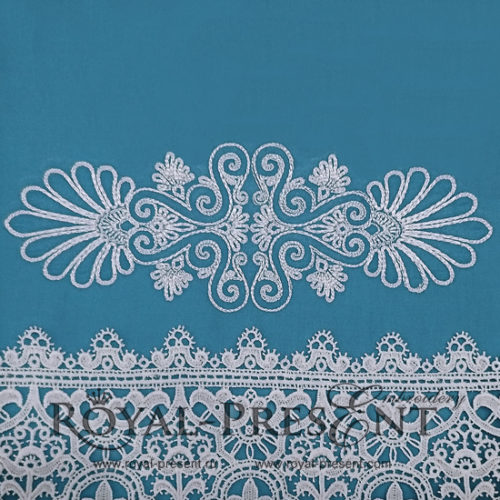 Дизайн машинной вышивки Элегантный декор бесплатно