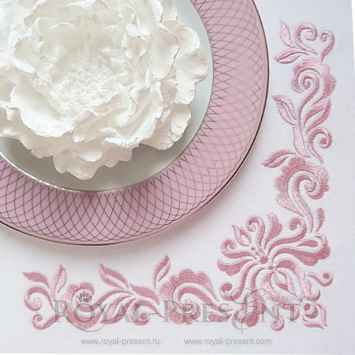 Дизайн машинной вышивки Элегантный угол