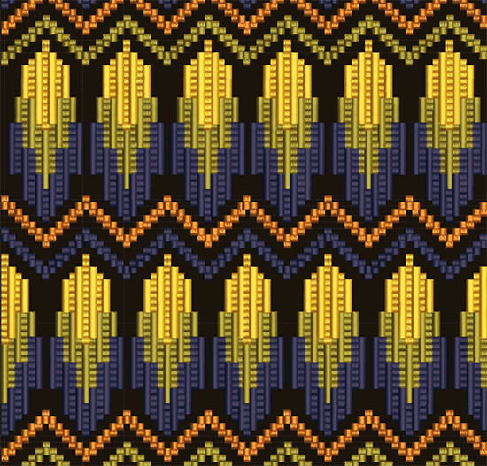 Дизайн машинной вышивки Графика в технике барджелло