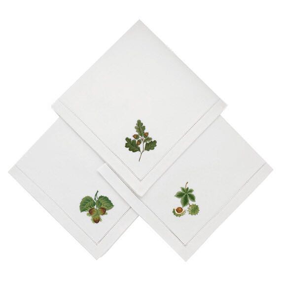 Набор дизайнов машинной вышивки - Орехи - Желуди - Каштан