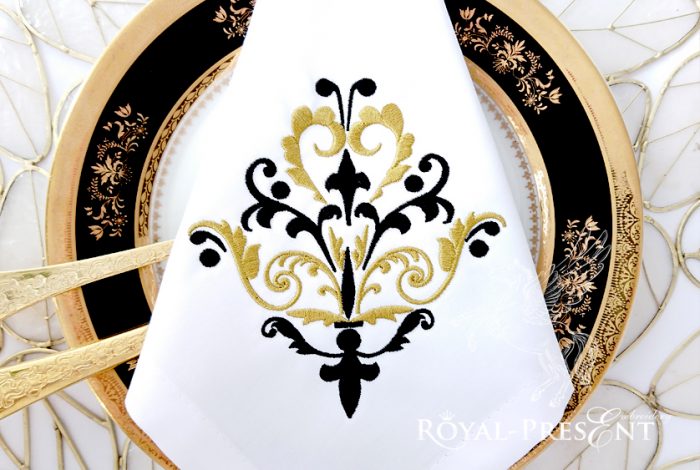 Дизайн машинной вышивки Классический декоративный элемент