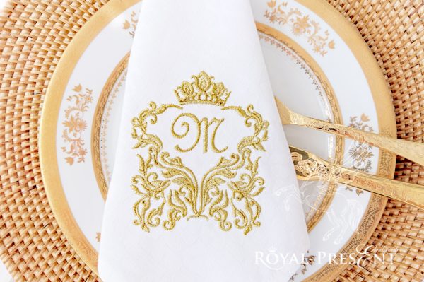 Дизайн машинной вышивки Королевская грациозная рамка - 2 размера