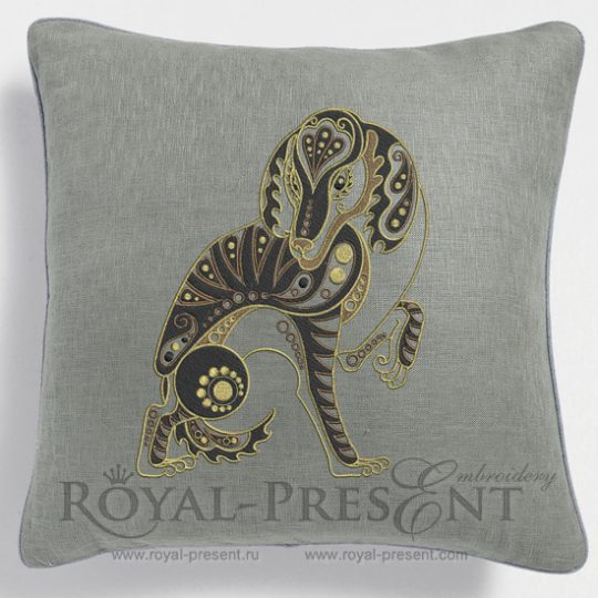 Дизайн машинной вышивки Собака