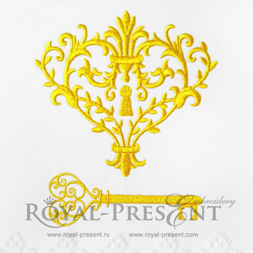 Дизайн для машинной вышивки Ключик от моего сердца