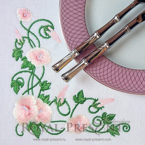 Дизайн машинной вышивки Мальва