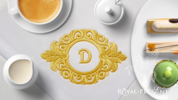 Дизайн для вышивальной машины Рамка в стиле барокко