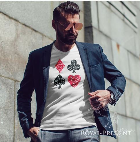 Дизайн машинной вышивки Масти игральных карт