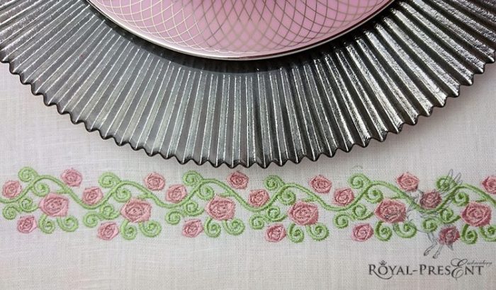 Дизайн машинной вышивки Нежные розы