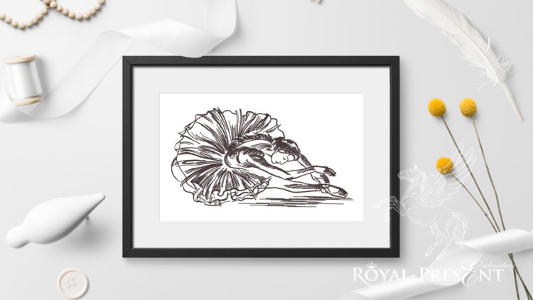 Дизайн машинной вышивки Лебединое озеро