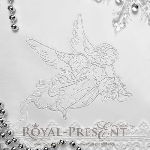 Дизайн машинной вышивки Рождественский Ангел