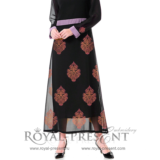 Набор дизайнов для машинной вышивки Восточная охра