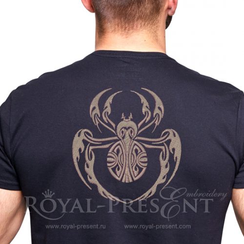 Дизайн машинной вышивки Паук