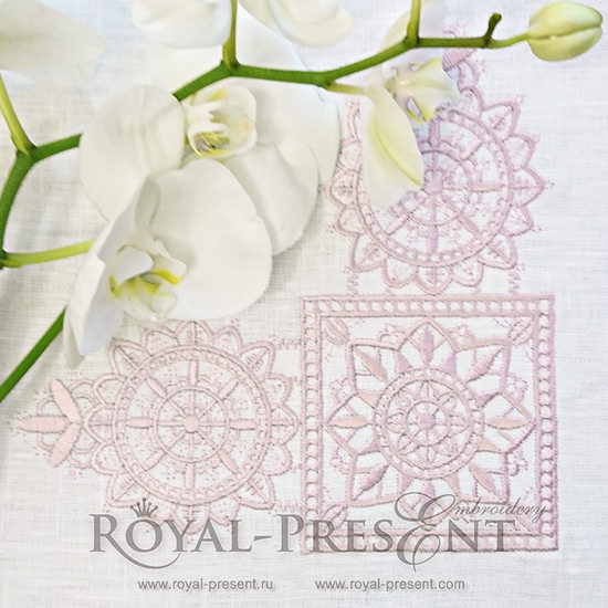 Дизайн машинной вышивки Кружевной уголок