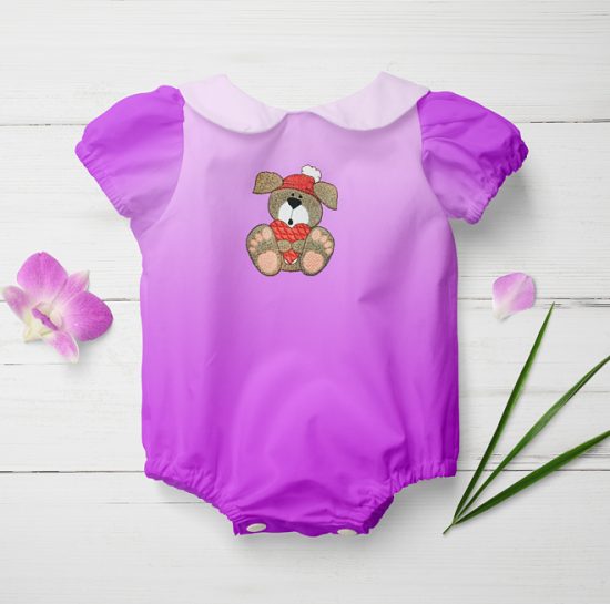 Дизайн машинной вышивки Собачка с сердечком