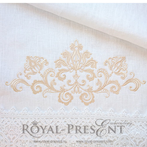 Дизайн машинной вышивки Винтажный элегантный декор