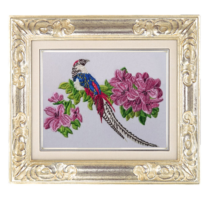 Дизайн машинной вышивки Тропическая птица