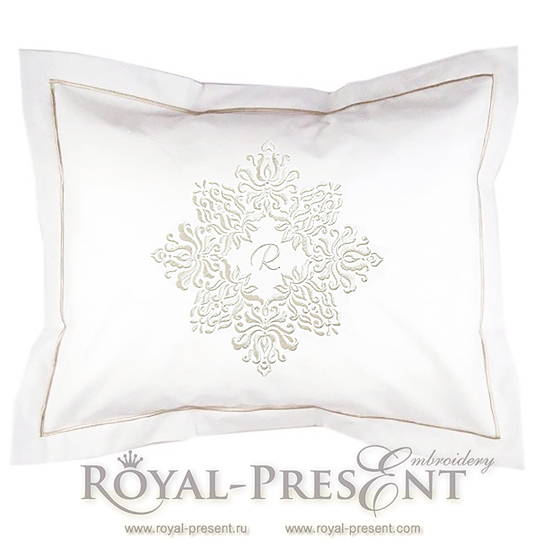 Дизайн машинной вышивки Винтажный декор для декоративной подушки