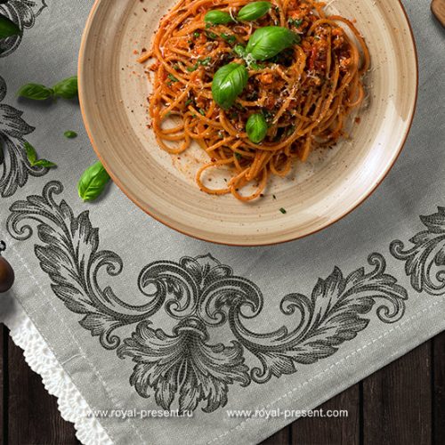 Дизайн машинной вышивки Винтажный элемент Барокко