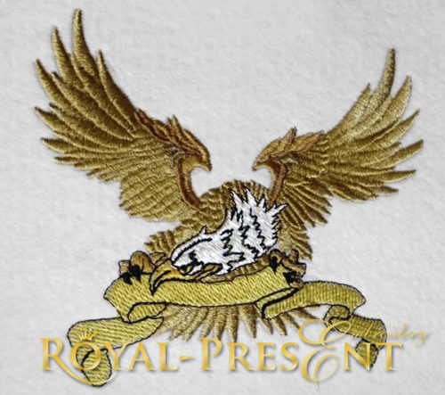 Дизайн для машинной вышивки Орел - 2 размера