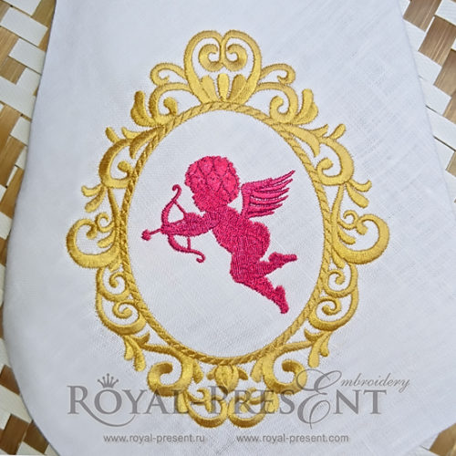 Дизайн машинной вышивки Золотое Обрамление