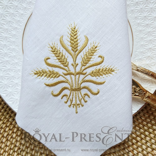 Дизайн для машинной вышивки Золотые колоски