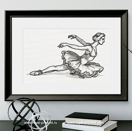 Дизайн машинной вышивки Балет Лебединое Озеро