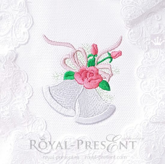 Дизайн машинной вышивки Свадебные колокольчики