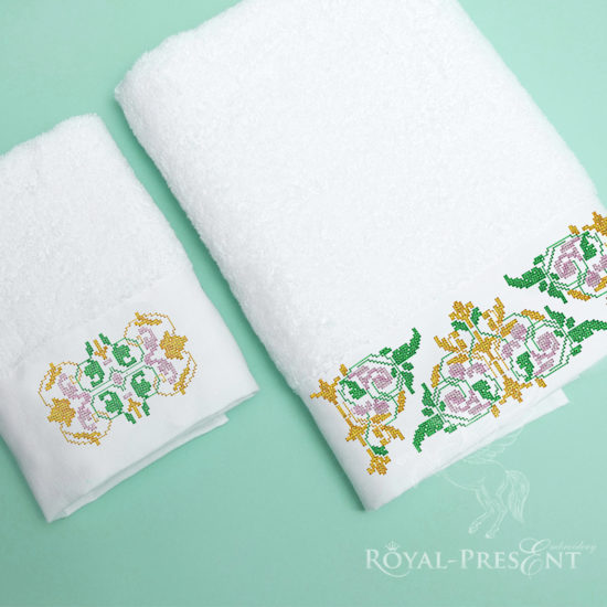 Дизайны машинной вышивки крестом для орнамента