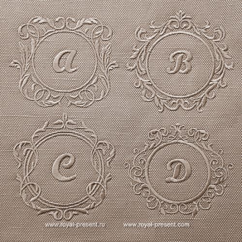 Набор дизайнов машинной вышивки Рамки для монограмм